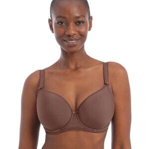 New! Freya Idol Pinstripe Balcony in Bra Coffee Roast Brown